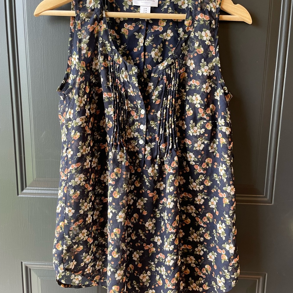 Floral maternity tank blouse
